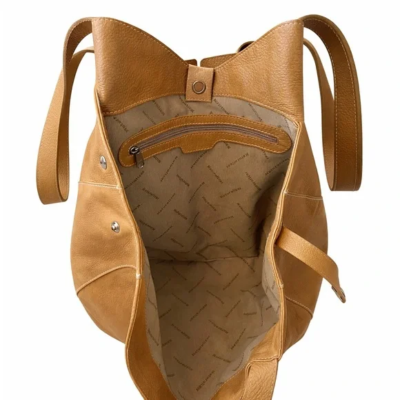 Naturalizer Tan Soft Leather Hobo Bag | Roomy Lined Interior - Picture 6 of 8